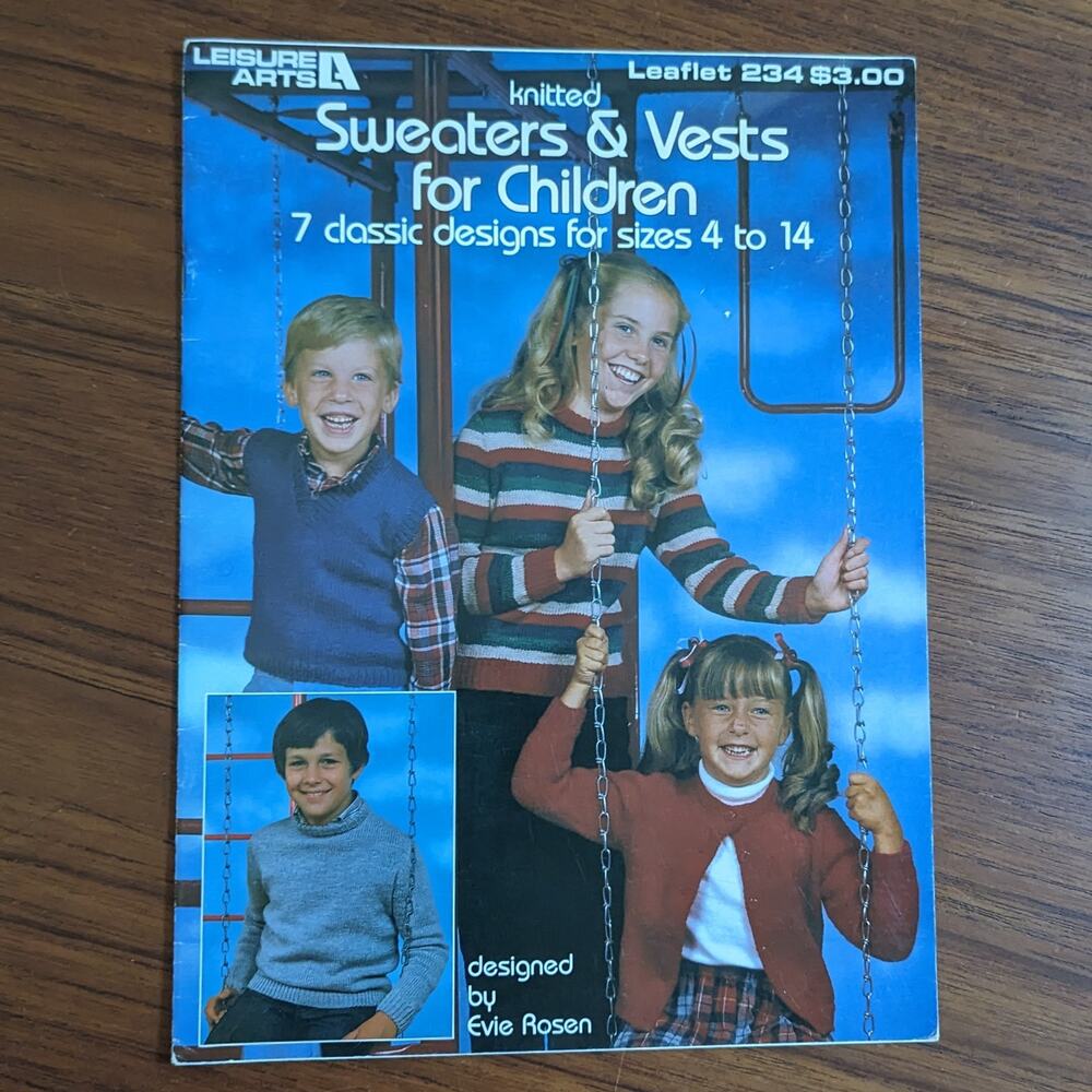 Sweaters & Vests for Children Knitting Pattern Book 1982